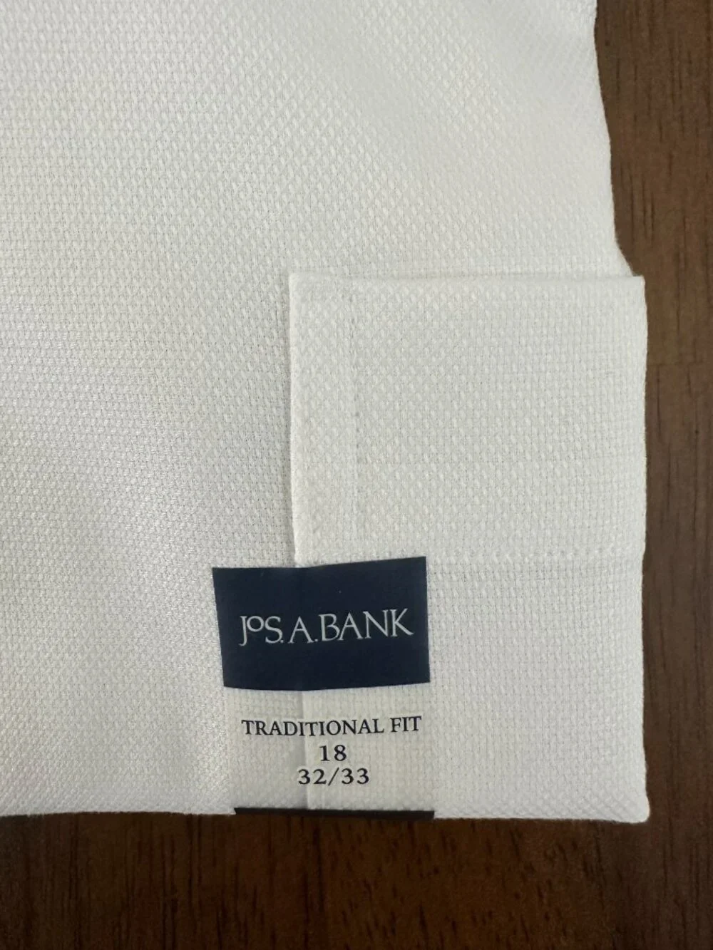 Jos. A. Bank White Trad Fit Sz 18 Button Down Men's Dress Shirt - Picture 5 of 10